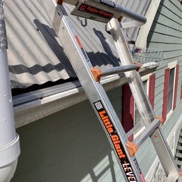 Gutters cleaned and guards installed Gutters cleaned and guards installed