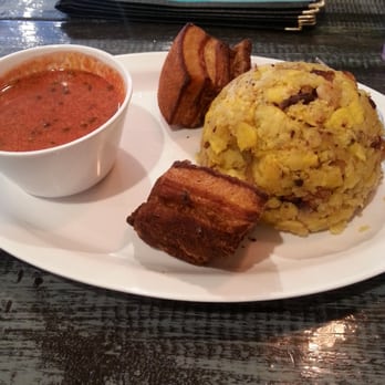 The Latin Pig Cuban Restaurant - Chicharron mofongo with meat sauce. I only managed to eat half of it due to the generous portions. - Cuban Near Me - Plano, Texas The Latin Pig Cuban Restaurant - Chicharron mofongo with meat sauce. I only managed to eat half of it due to the generous portions. - Cuban Near Me - Plano, Texas