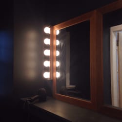Tribe Yoga - Hairdryers and mirrors next to the showers