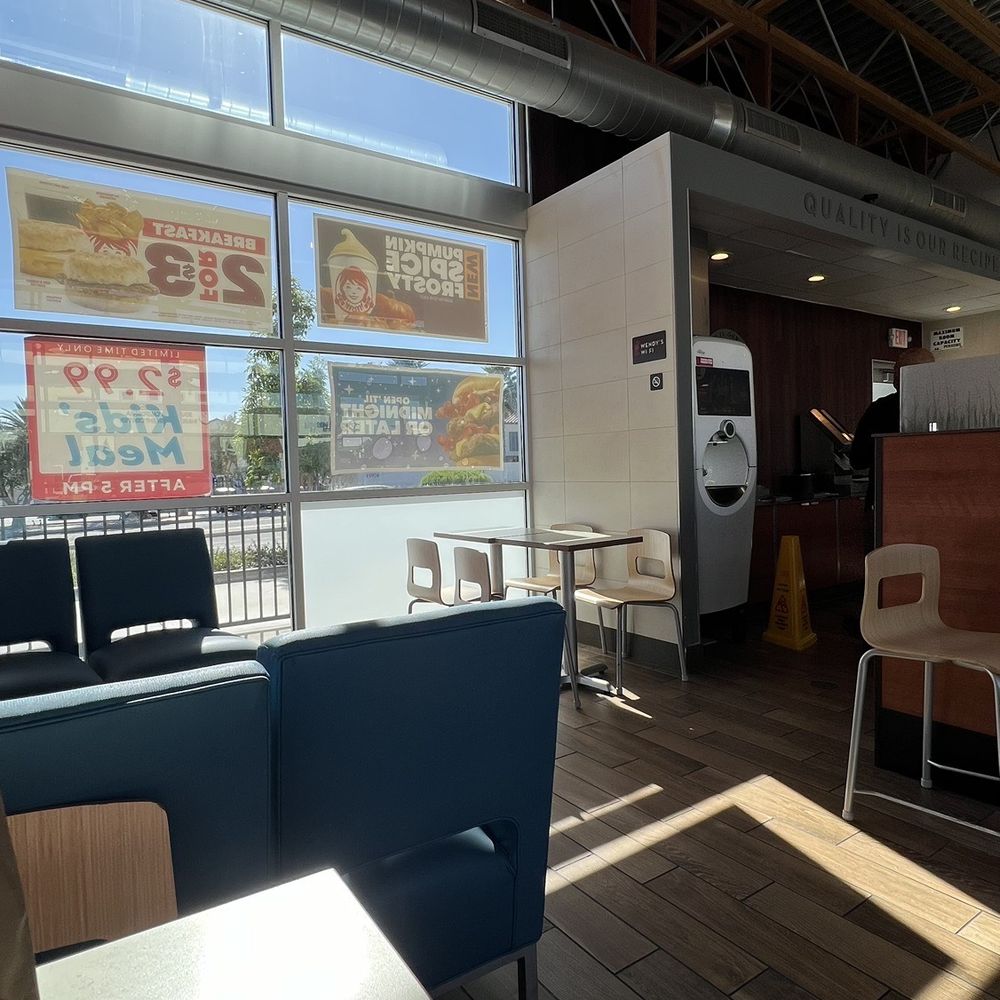 Wendy's - the inside of a fast food restaurant - Burgers Near Me - Chino Hills, California