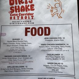 Updated menu