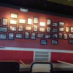 Photo wall when you walk in to order
