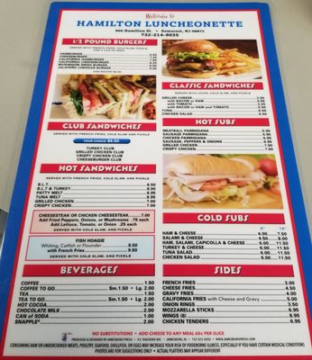 Menu photo 2 Hamilton Luncheonette Somerset, NJ