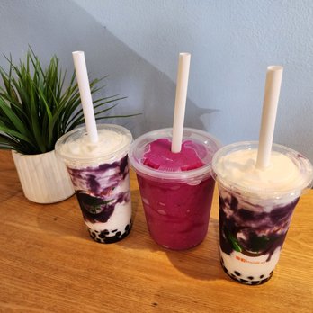 Tea Cafe - three cups of different flavored drinks - Coffee & Tea Near Me - Aiea, Hawaii Tea Cafe - three cups of different flavored drinks - Coffee & Tea Near Me - Aiea, Hawaii