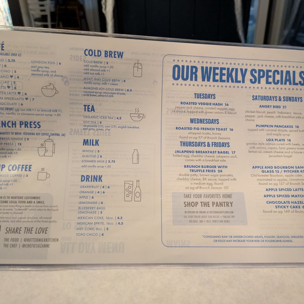 Buttermilk Kitchen - Menu at Buttermilk Kitchen - Breakfast & Brunch Near Me - Atlanta, Georgia