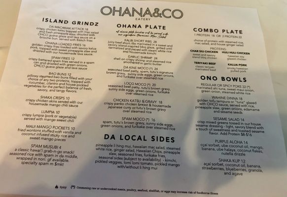 Menu photo 1 Ohana & Co Eatery Virginia Beach, VA Menu photo 1 Ohana & Co Eatery Virginia Beach, VA