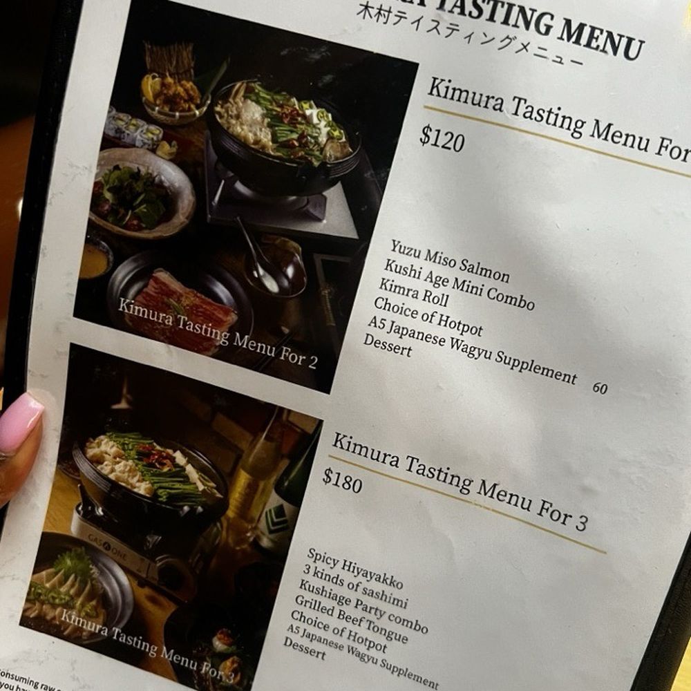Kimura - Menu - Japanese Near Me - New York, New York Kimura - Menu - Japanese Near Me - New York, New York