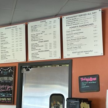 Homer's Coffee House - menu - Coffee & Tea Near Me - Overland Park, Kansas