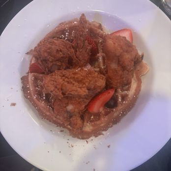 Cassanova Restaurant And Bar - The best chicken and waffles ever. Sorry you can't see the blueberries trust me they were PERFECT! - Lounges Near Me - Birmingham, Alabama Cassanova Restaurant And Bar - The best chicken and waffles ever. Sorry you can't see the blueberries trust me they were PERFECT! - Lounges Near Me - Birmingham, Alabama