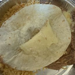 Sad excuse for a quesadilla. Sad excuse for a quesadilla.