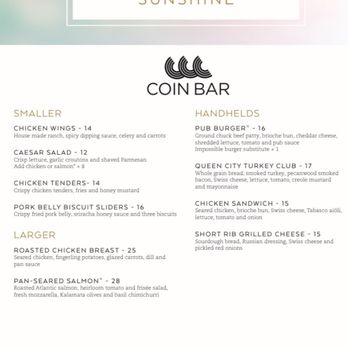 Coin Bar - Menu - Sports Bars Near Me - Charlotte, North Carolina