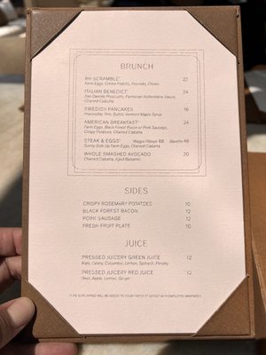 Menu photo 1 RH Rooftop Restaurant at RH Palo Alto Palo Alto, CA