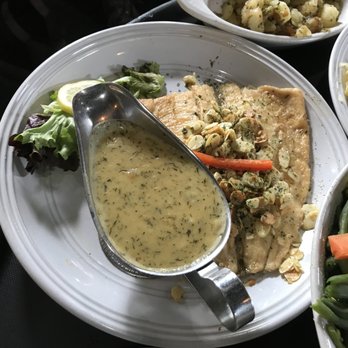 Bodensee Restaurant - Mountain Trout - Pan fried w/almonds and dill sauce - German Near Me - Helen, Georgia Bodensee Restaurant - Mountain Trout - Pan fried w/almonds and dill sauce - German Near Me - Helen, Georgia