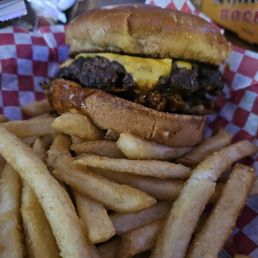 Frito burger. Recommend getting an extra side of chili to dip it in Frito burger. Recommend getting an extra side of chili to dip it in