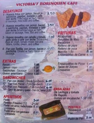 Menu photo 6 Victoria's Borinquen Cafe Homestead, FL