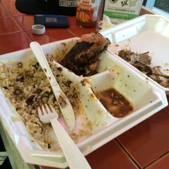 Jamaica Kitchen - Couldn't even get a picture of when it arrived because it was so damn good he couldn't wait - Caribbean Near Me - Miami, Florida Jamaica Kitchen - Couldn't even get a picture of when it arrived because it was so damn good he couldn't wait - Caribbean Near Me - Miami, Florida