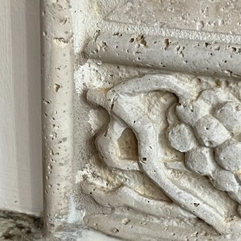The Grout Doctor-St. Charles - Color is off and spread all over the stone. - Grout Services Near Me The Grout Doctor-St. Charles - Color is off and spread all over the stone. - Grout Services Near Me