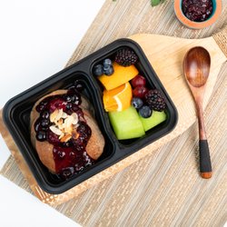 Catered Fit - Acai Pancakes with Berry Compote & Topped with Slivered Almonds