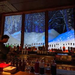 The view behind the bar
