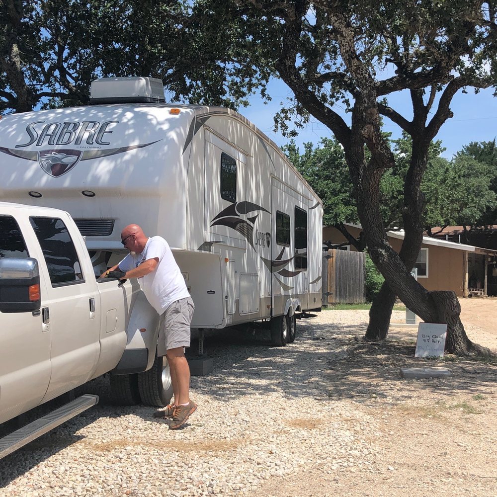 Big Oaks RV Park - The other side with another great tree! - RV Parks Near Me - Cedar Park, Texas