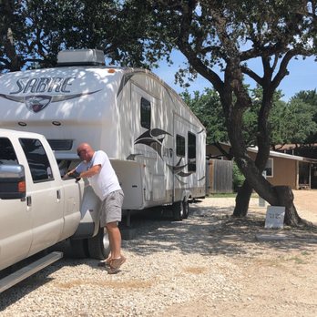 Big Oaks RV Park - The other side with another great tree! - RV Parks Near Me - Cedar Park, Texas