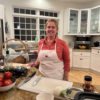 Fig and Brie Charcuterie - Anna preparing a 4 course meal in our kitchen! - Cooking Classes Near Me Fig and Brie Charcuterie - Anna preparing a 4 course meal in our kitchen! - Cooking Classes Near Me