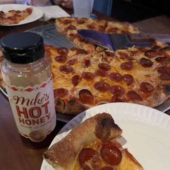Mike’s Firestone Pizza - Pepperoni pizza with Mike's Hot Honey - Pizza Near Me - Fullerton, California Mike’s Firestone Pizza - Pepperoni pizza with Mike's Hot Honey - Pizza Near Me - Fullerton, California