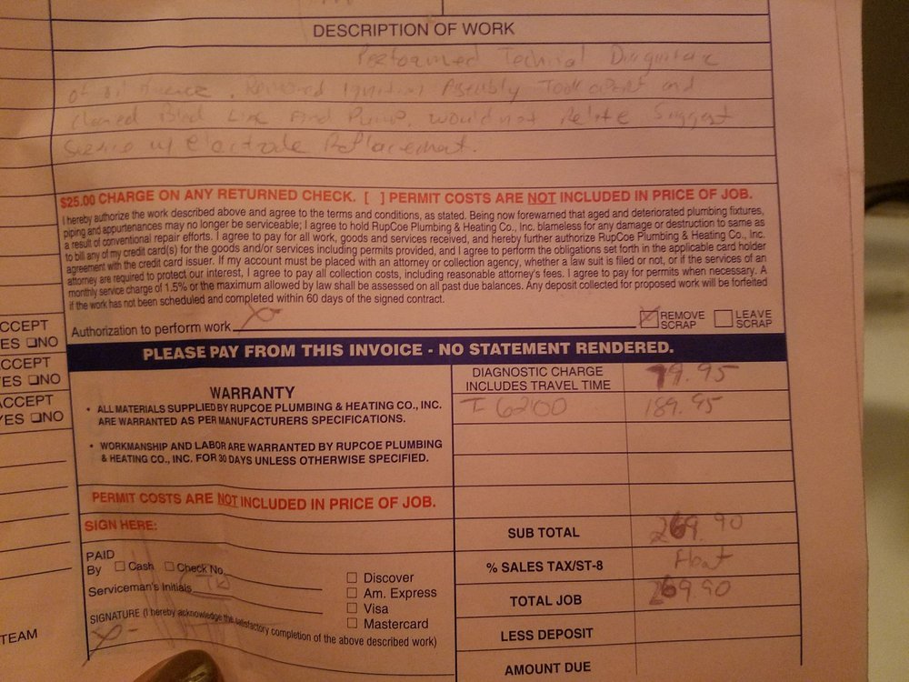 Slide of RupCoe Plumbing, Heating & Air Conditioning