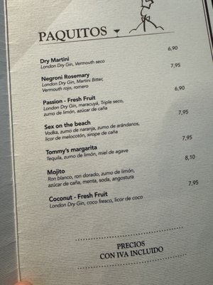Menu photo 3 Alta Taberna Paco Meralgo Barcelona, B Menu photo 3 Alta Taberna Paco Meralgo Barcelona, B