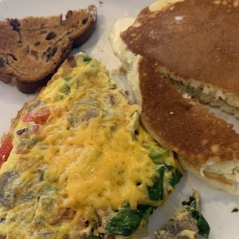 Uptown Cafe - Veggie Omelette, Buttermilk Pancakes, and raisin toast. - Breakfast & Brunch Near Me - Johns Creek, Georgia Uptown Cafe - Veggie Omelette, Buttermilk Pancakes, and raisin toast. - Breakfast & Brunch Near Me - Johns Creek, Georgia