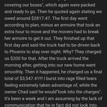 Not Your Husband Moving - An honest review - Movers Near Me - Phoenix, Arizona