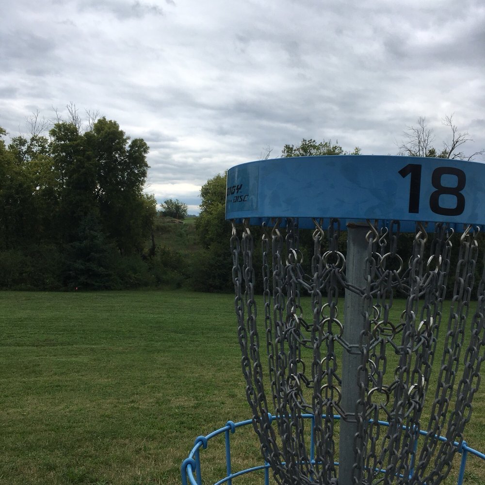 Clayton's Disc Golf Course - The claytons-- the view from basket 18's crazy challenging shot. A handicap shot is available here like 300ft away. - Disc Golf Near Me - Maryville, Tennessee