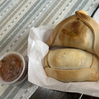 Chilenazo - Baked empanadas: beef on bottom, chicken on top $3.50 each - Latin American Near Me - Canoga Park, California