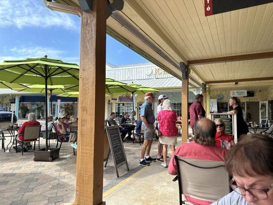 Sage Biscuit Cafe patio at the Cortez Road location in Bradenton.