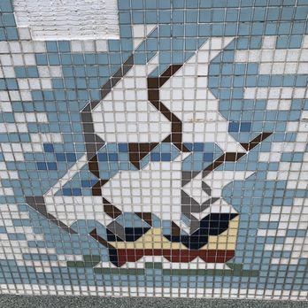 Mayflower Cafe - Mayflower mosaic outside - Seafood Near Me - Jackson, Mississippi