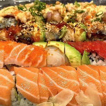 Sushi Arashi - Superman roll, dragon roll, rainbow roll, salmon lover roll - Sushi Bars Near Me - Mountain View, California Sushi Arashi - Superman roll, dragon roll, rainbow roll, salmon lover roll - Sushi Bars Near Me - Mountain View, California