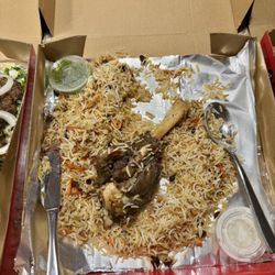 Qabuli Palow Box (look at the lamb shank!!)