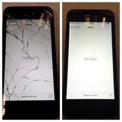 Mobile Iphone - Before and after. Had it fixed in 15 minutes. Great service.