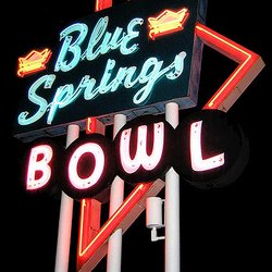 Blue Springs Bowl - The historic, retro Blue Springs Bowl sign.