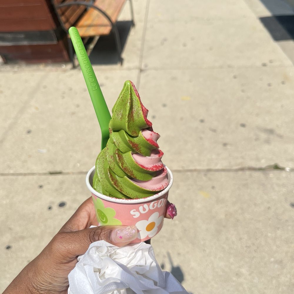 Matcha Strawberry swirl