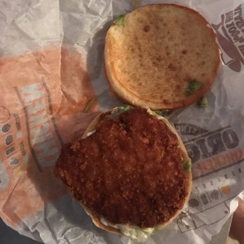 Burger King - Crispy chicken sandwich I ordered minus the condiments and cheese I was charged extra to include. - Burgers Near Me - Claymont, Delaware