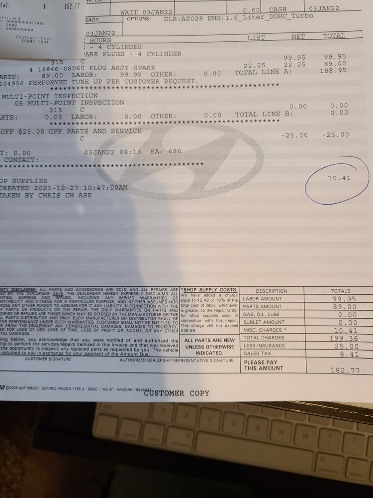 HORNE HYUNDAI SERVICE 28 Reviews 1360 E Auto Ctr Dr, Apache