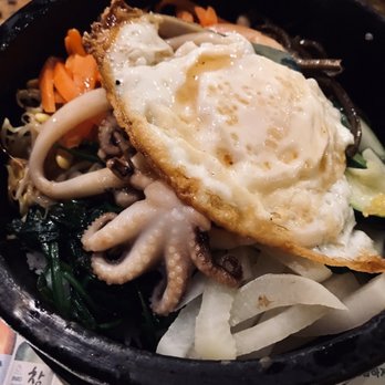 Garlic & Ginger - Dolsot Bibimbap with seafood. - Korean Near Me - Gainesville, Florida