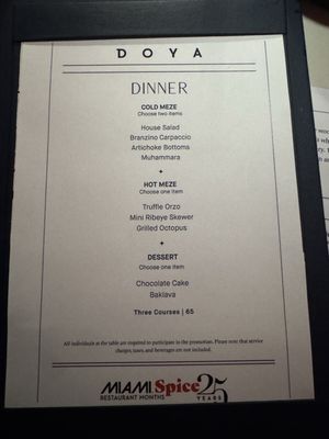 Menu photo 1 Doya Miami, FL