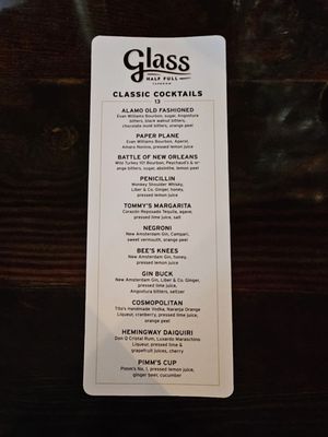 Menu photo 1 Glass Half Full Taproom Austin, TX Menu photo 1 Glass Half Full Taproom Austin, TX