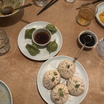 Breeze - Vegetable Veggie Potstickers(4) and Pan Fried Pork Buns (4) - Szechuan Near Me - Brooklyn, New York Breeze - Vegetable Veggie Potstickers(4) and Pan Fried Pork Buns (4) - Szechuan Near Me - Brooklyn, New York