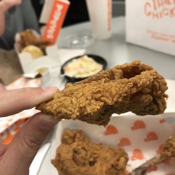 Popeyes Louisiana Kitchen - Lol This is supposed to be a chicken THIGH! It was difficult to find actual meat under the over-crunchy breading! Gross! - Chicken Wings Near Me - Gresham, Oregon