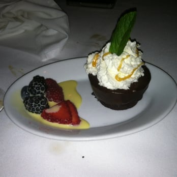 Ruth's Chris Steak House - Amazing chocolate peanut butter cake with creme anglese and fresh berries - Steakhouses Near Me - Troy, Michigan