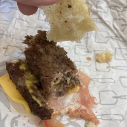 Wendy's - Dried up burger maybe 110 degrees not  hot and juicy for real. This was a redo! Fries