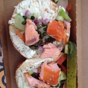 Einstein Bros. Bagels - Honey smoked salmon bagel sandwich - Bagels Near Me - Oceanside, California Einstein Bros. Bagels - Honey smoked salmon bagel sandwich - Bagels Near Me - Oceanside, California